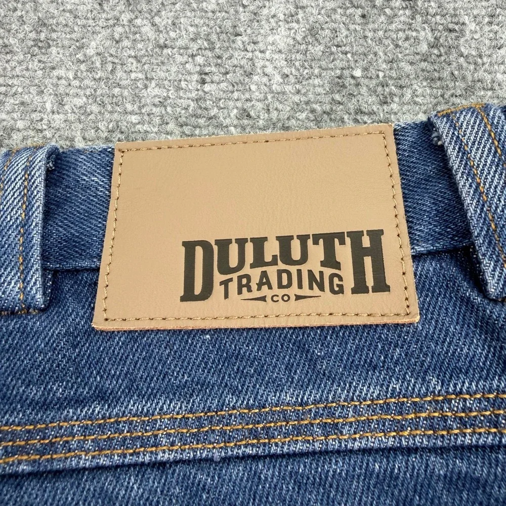 Duluth Trading Jeans Mens 46x31 Blue  Ballroom 5 Pocket Relaxed‎ Fit Denim
